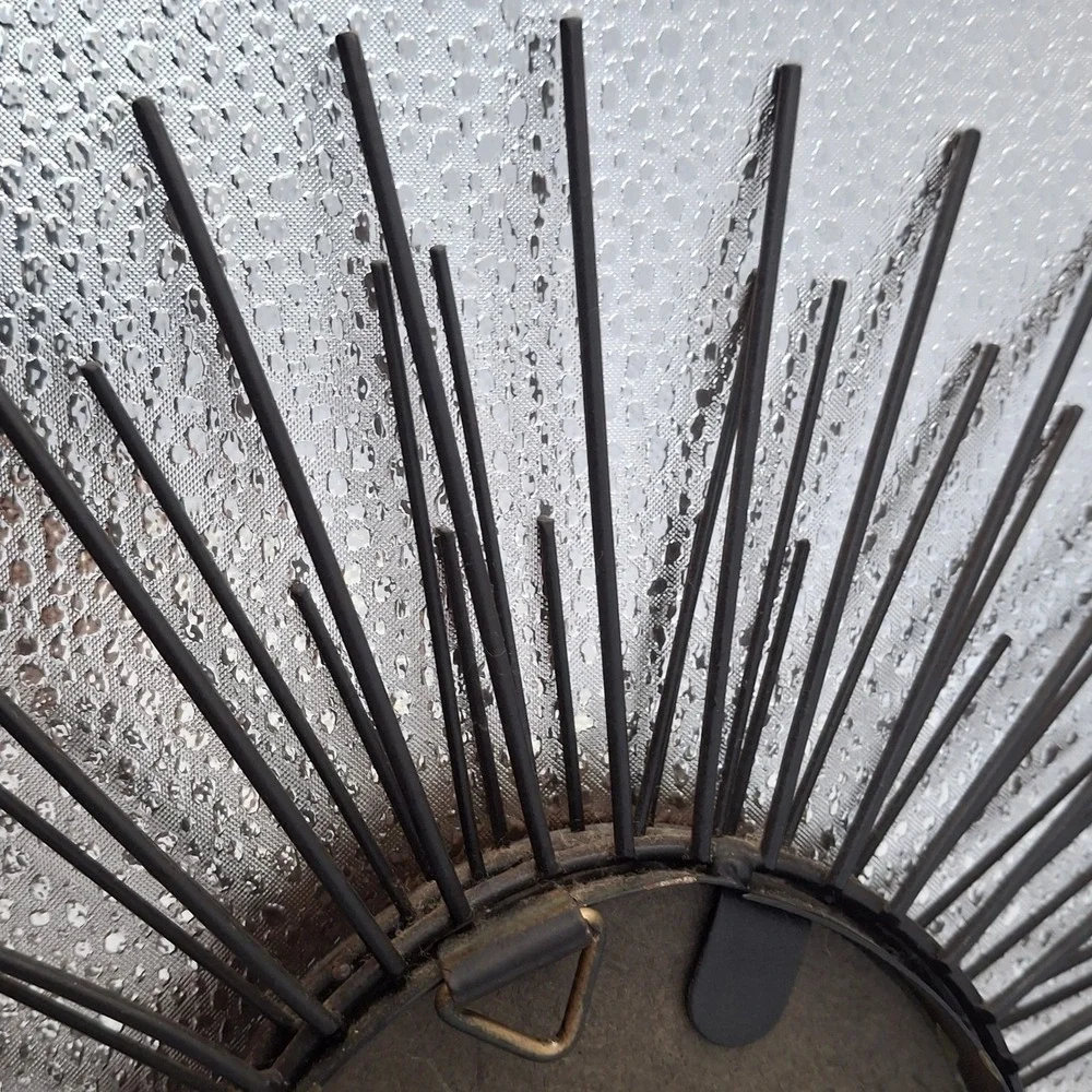 MCM Metal Sunburst Wall Mirror 12 In Round Starburst Wire Celestial Boho Decor